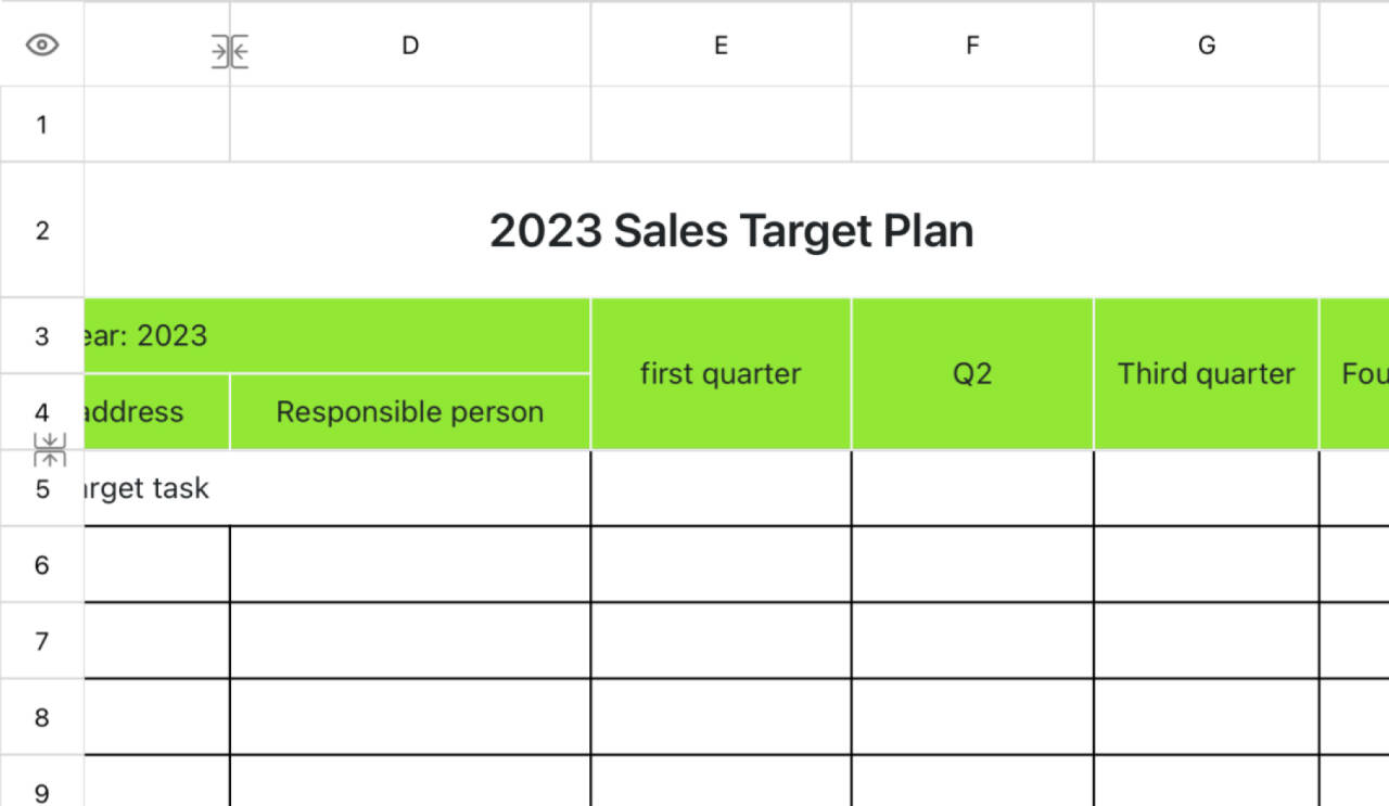 Sales target planner 1
